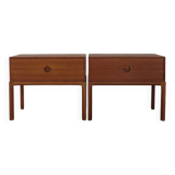 Scandinavian Teak Nightstands by Kai Kristiansen for Aksel Kjersgaard, Denmark, 1960s, Set of 2