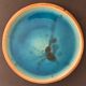 4 flat plates in blue enamelled ceramic La Poterie de la Colombe