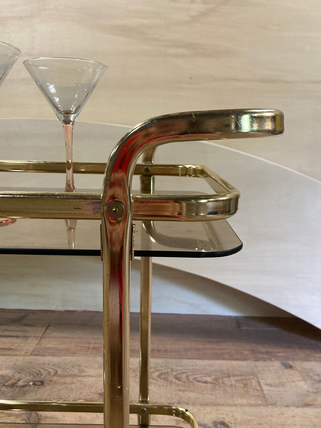 1970 rolling service in metal and glass