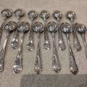 12 silver-plated metal coffee spoons by Boulenger LXV demi riche.