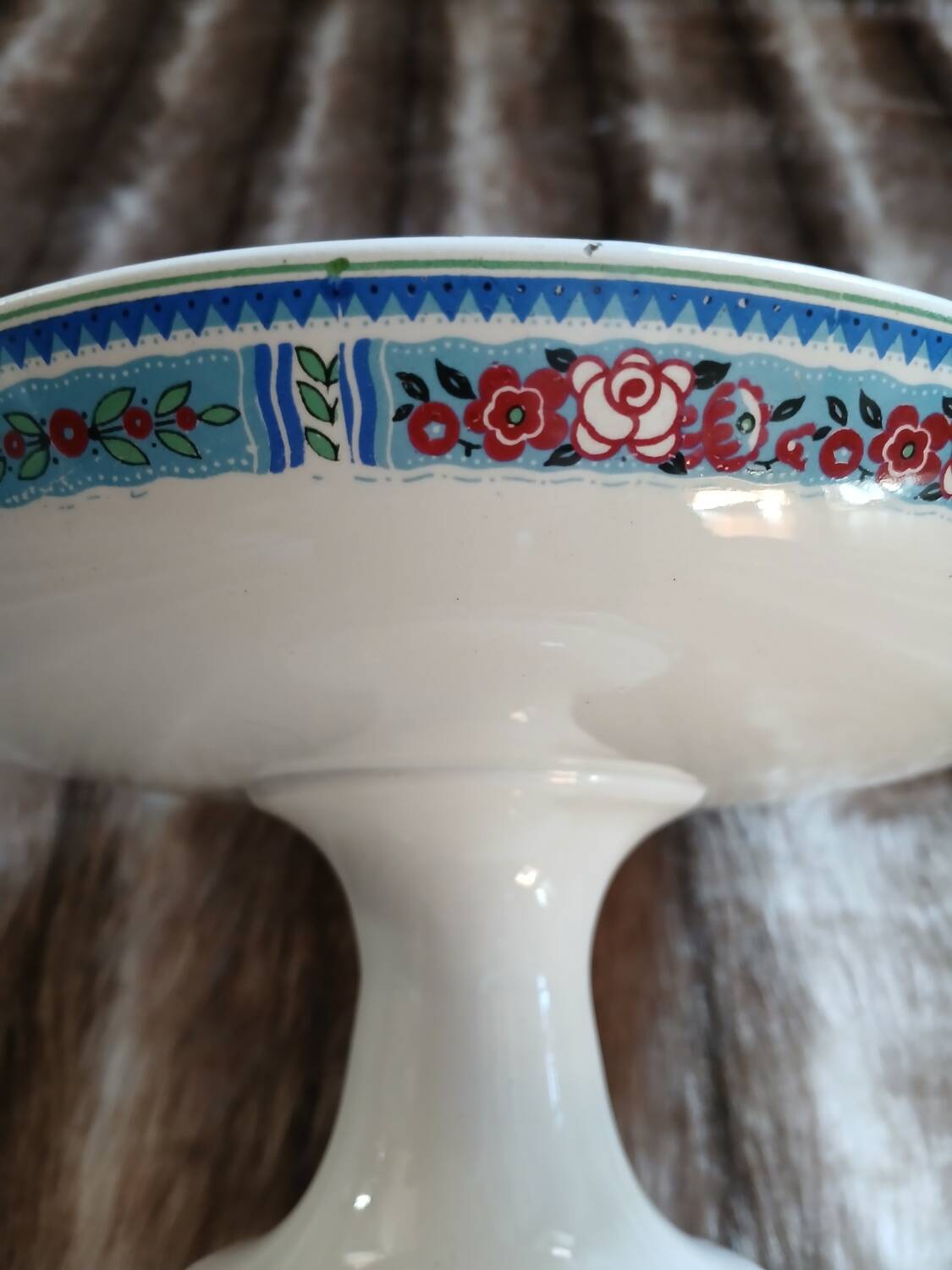 Antique compote dish from Digoin and Sarreguemines