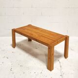 Rectangular pine coffee table, 1970