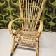 Chaise à bascule italienne 1960 bambou et rotin