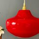 Vintage red opaline suspension globe