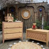 Jolie commode relookee bohème ethnique compact
