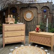 Beautifully restyled compact ethnic bohemian chest of drawers.
