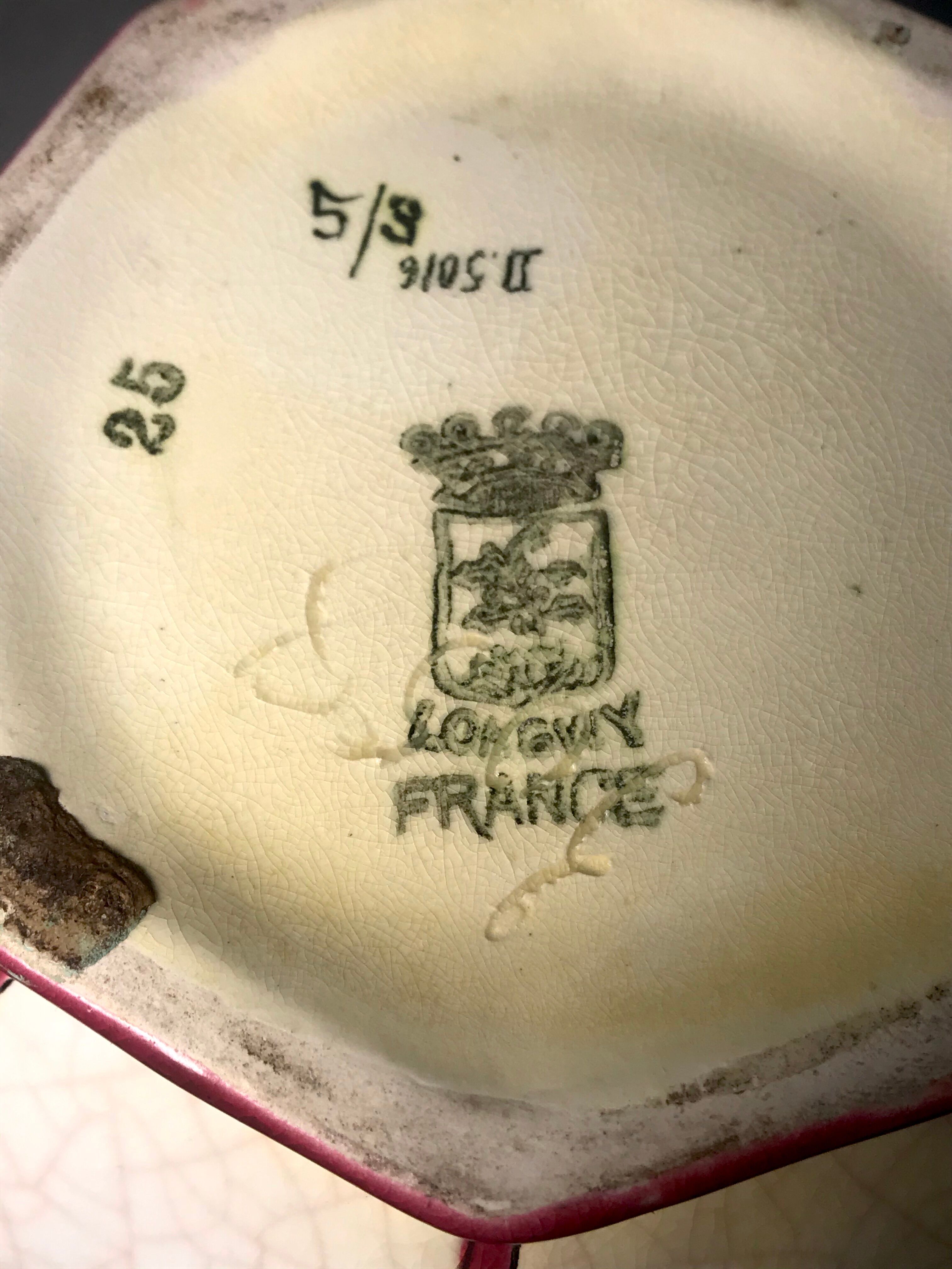 Longwy art deco vase