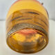 Art Deco biscuit jar in tango orange glass - Egypt Desert decor