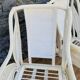Pair of white rattan armchairs