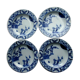 lot of 4 hollow plates Creil Montereau, Model Japan