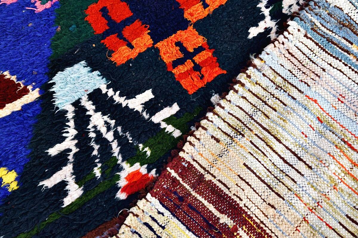 Moroccan Berber carpet Boucherouite 273 x 124 cm Excellent condition