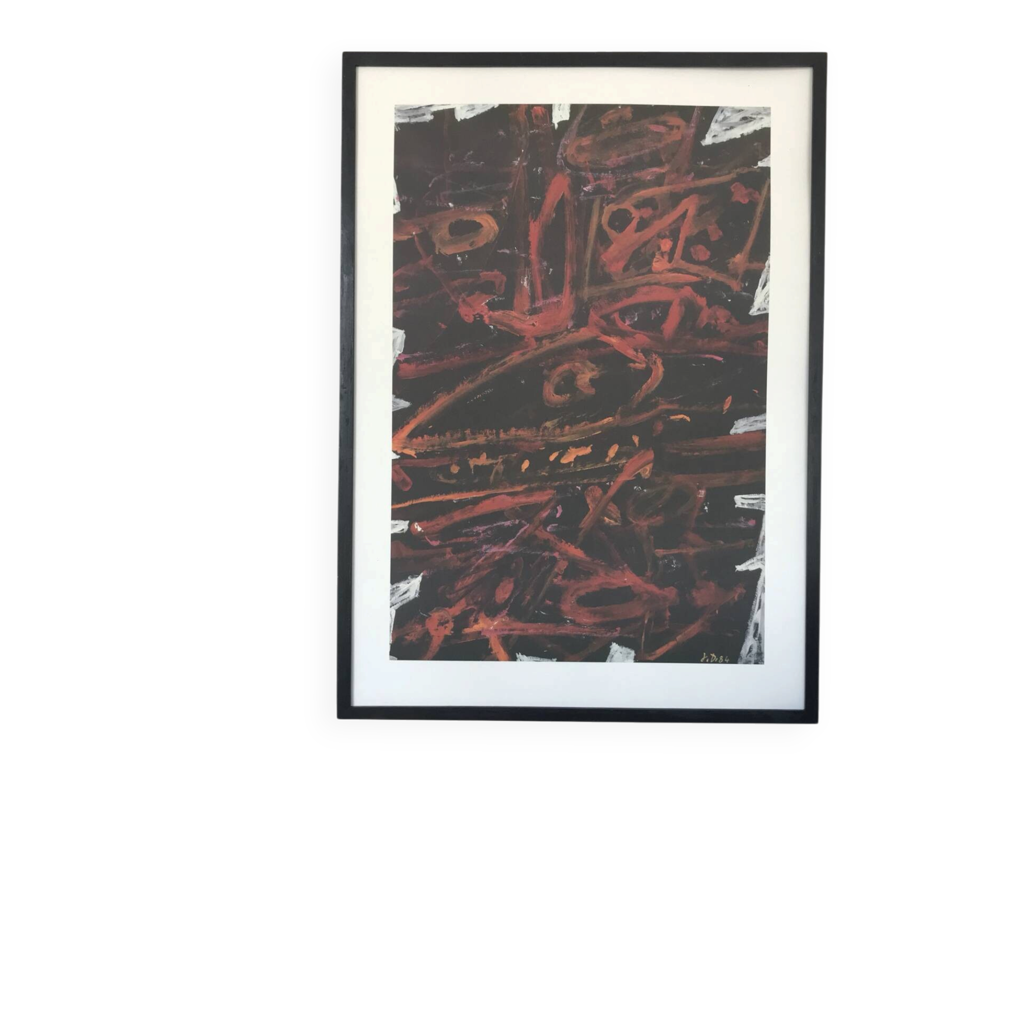 Lithographie originale de jean dubuffet signée et encadrée