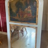 TRUMEAU Louis XVI, Large Model, in gilded wood from the 19th century