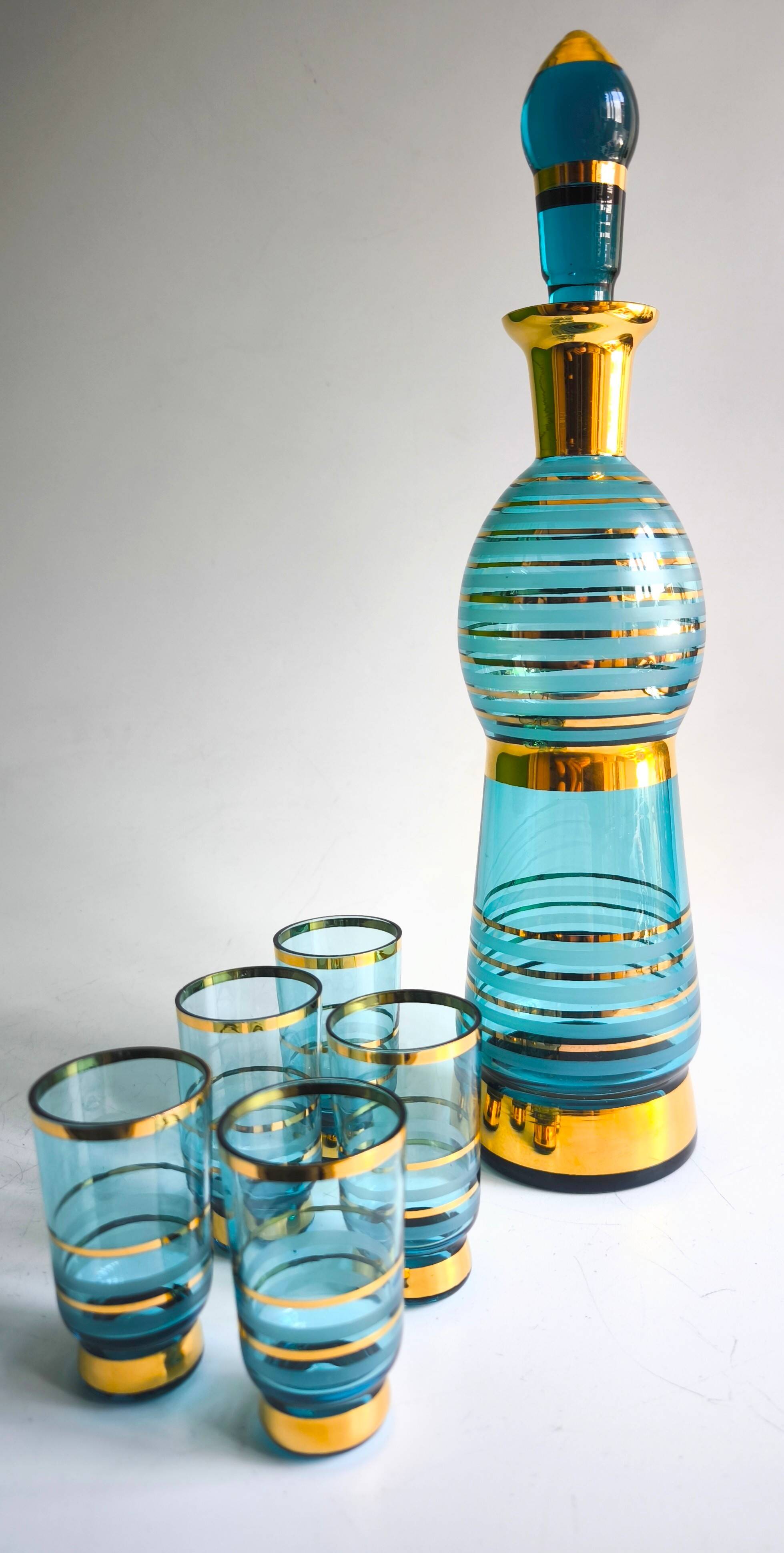 Mid Century Modern liquor set Toscana 1960s