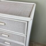 Chiffonnier vintage en osier