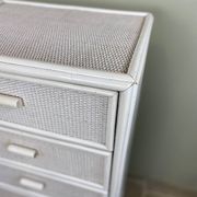 Vintage wicker chest of drawers