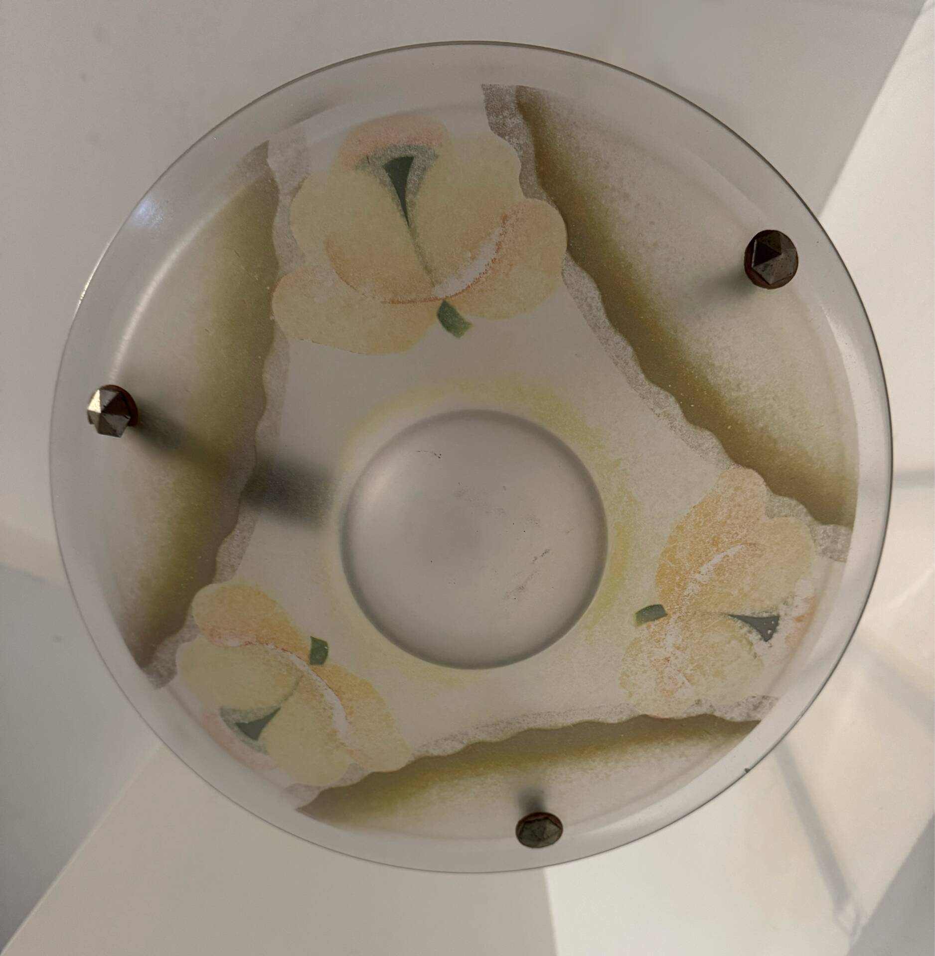Art Deco chandelier with polychrome glass