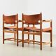 Borge Mogensen Pair of Model 3238 Spanish Dining Chairs for Fredericia 1964