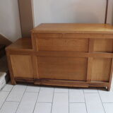 Asymmetrical chest of drawers light oak 1950