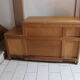 Commode asymétrique chêne clair 1950