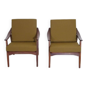 Pair of Danish teak armchairs 1960