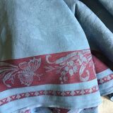 Blue and red butterfly lily of the valley tablecloth 160x240