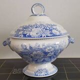 Sarreguemines U & C iron clay soup tureen "Jardinière" model