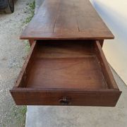 Rustic monastery farmhouse table, antique, 19th century, made of walnut.