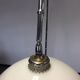 Vintage lamppost arc bamboo chrome and opaline 1970