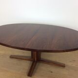 Table à manger à rallonge en bois de rose du milieu du siècle par John Mortensen