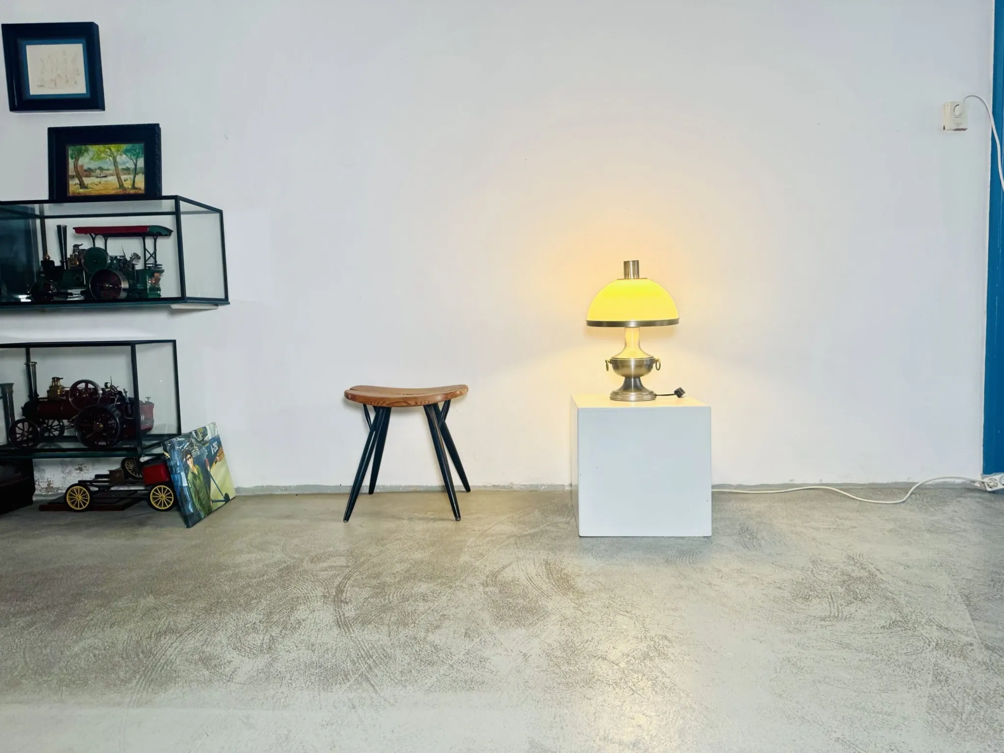 Metal Mushroom Table Lamp By Dijkstra Lampen, The Netherlands, 1960S