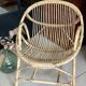 Fauteuil rotin corbeille vintage