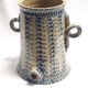 Vinaigrier ancien en grès vernissé – décor bleu éponge – vers 1880–192