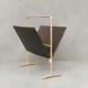 Magazine holder 60s in metal and imitation leather