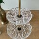 Servant or vintage jewelry holder in glass and brass