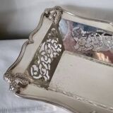 Openwork silver metal basket