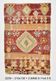 4x7 Red Green Turkish Vintage Kilim Rug 135x210Cm SK 2239