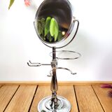 Small chrome barber mirror