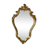 Grand miroir rococo en boit peint doré