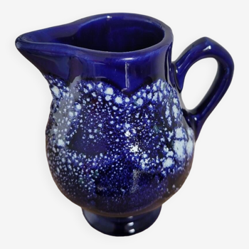 Small enameled ceramic pitcher