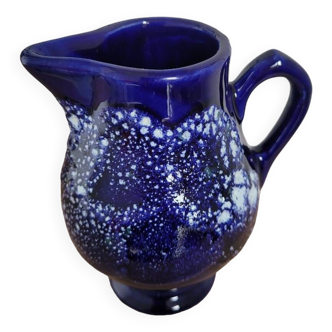 Small enameled ceramic pitcher