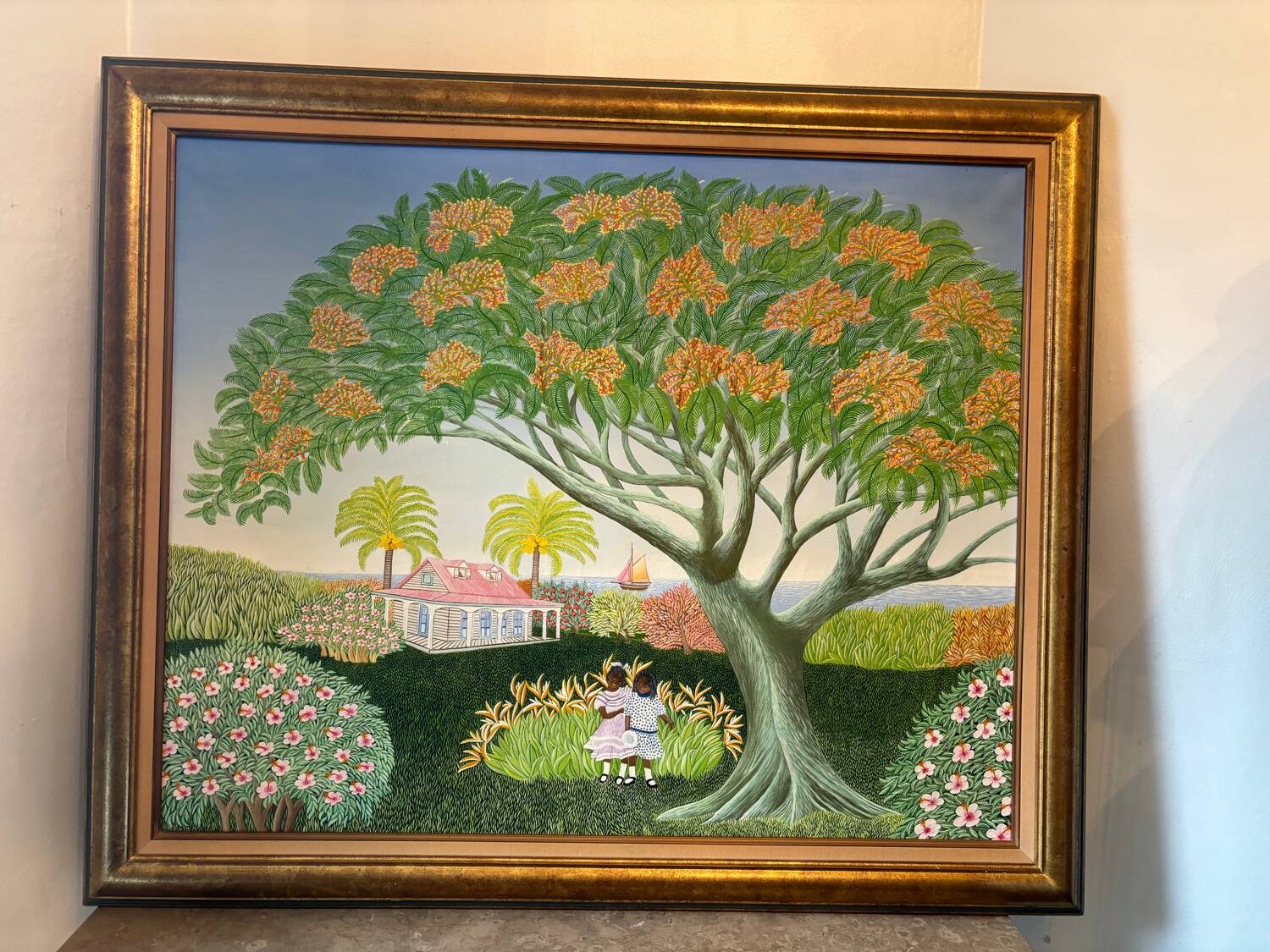 Children in the 20th century school garden