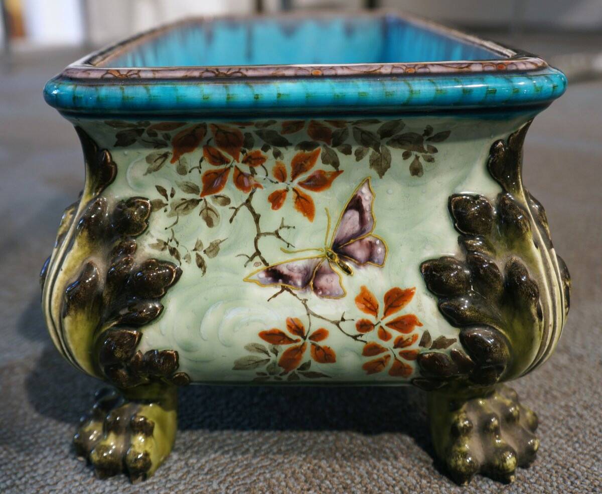Théodore Deck 19th century glazed earthenware planter