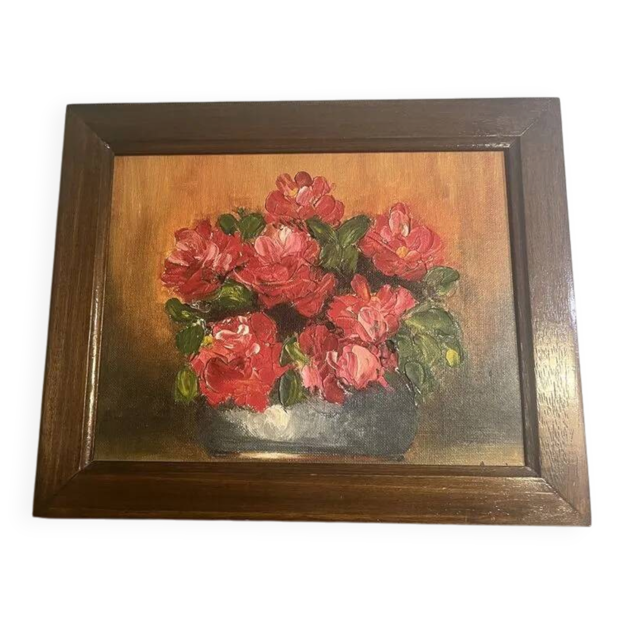 Tableau ancien bouquet de fleurs