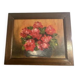 Tableau ancien bouquet - fleurs