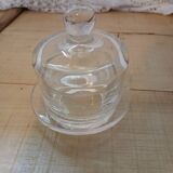 Individual glass butter dish