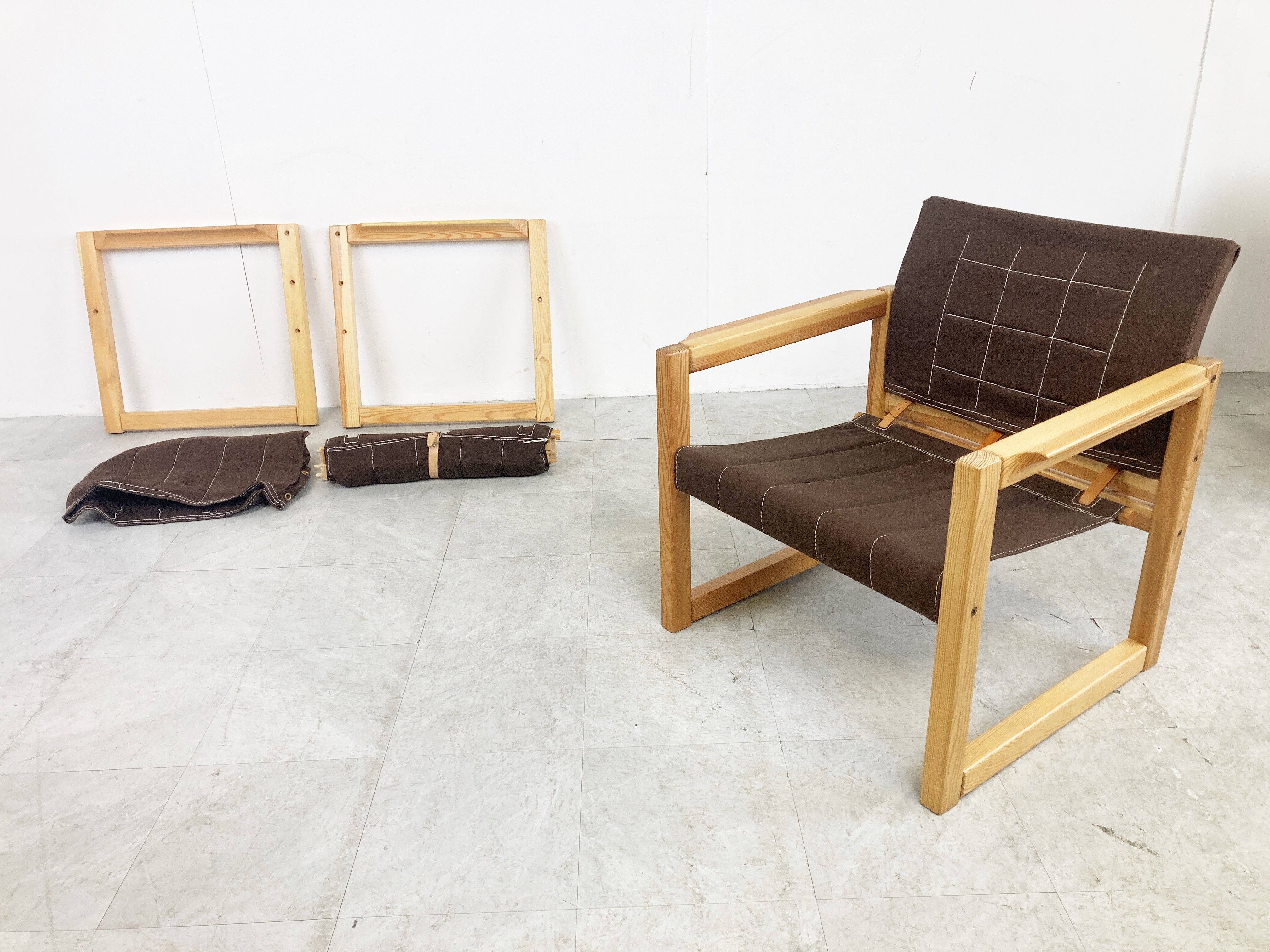 Pair of Diana armchairs designed by Karin Mobring for Ikea, 1980s