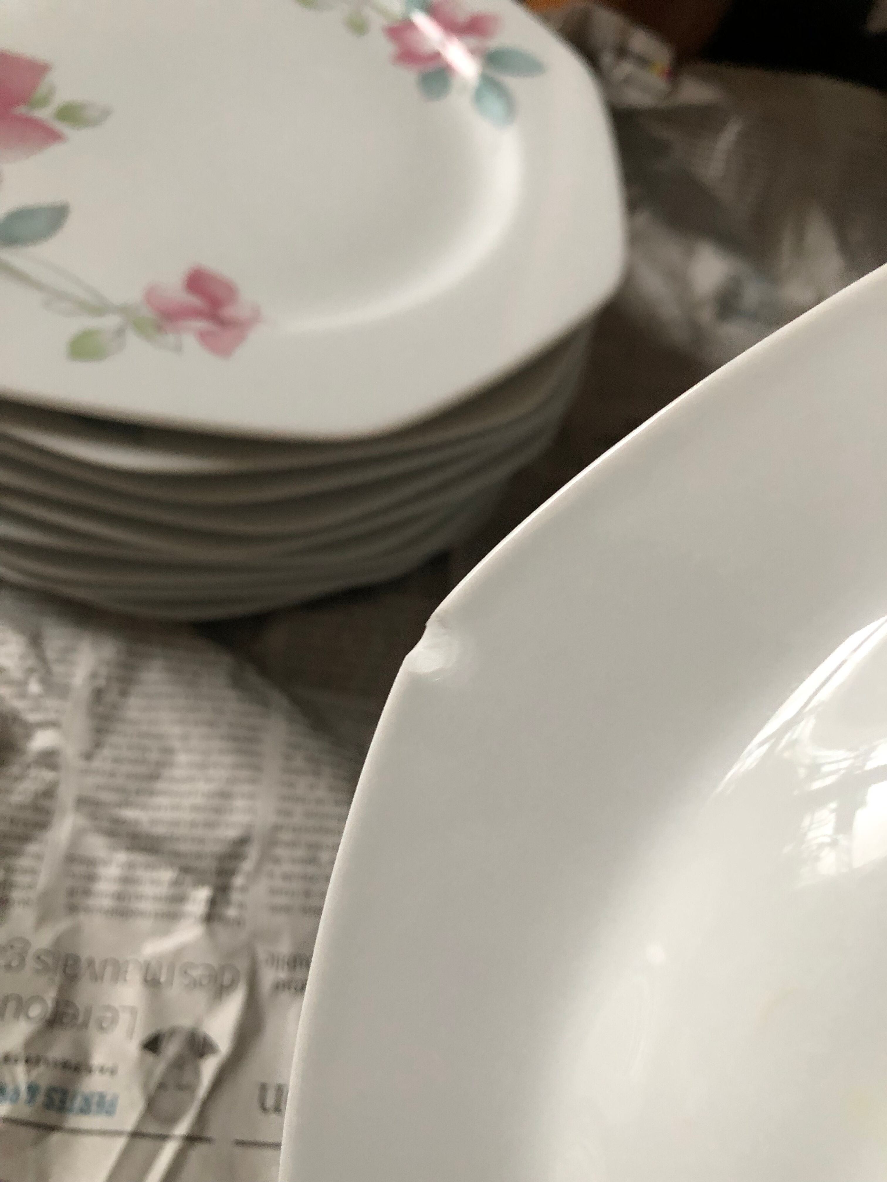 Porcelain plate service