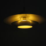 Danish Mid-century vintage pendant light, off-white, classic lines, glare free, PH-style