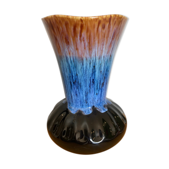 Enamelled ceramic vase